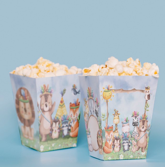 Safari Temalı Pop Corn Kutusu
