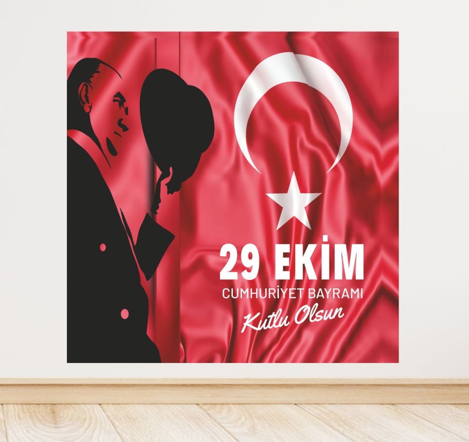 29 Ekim Cumhuriyet Bayramı Temalı Doğum Günü Afişi
