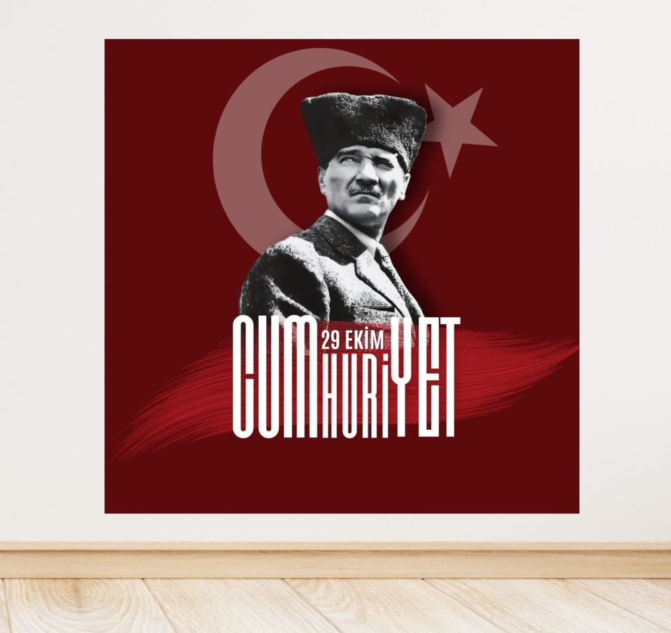 29 Ekim Cumhuriyet Bayramı Temalı Doğum Günü Afişi
