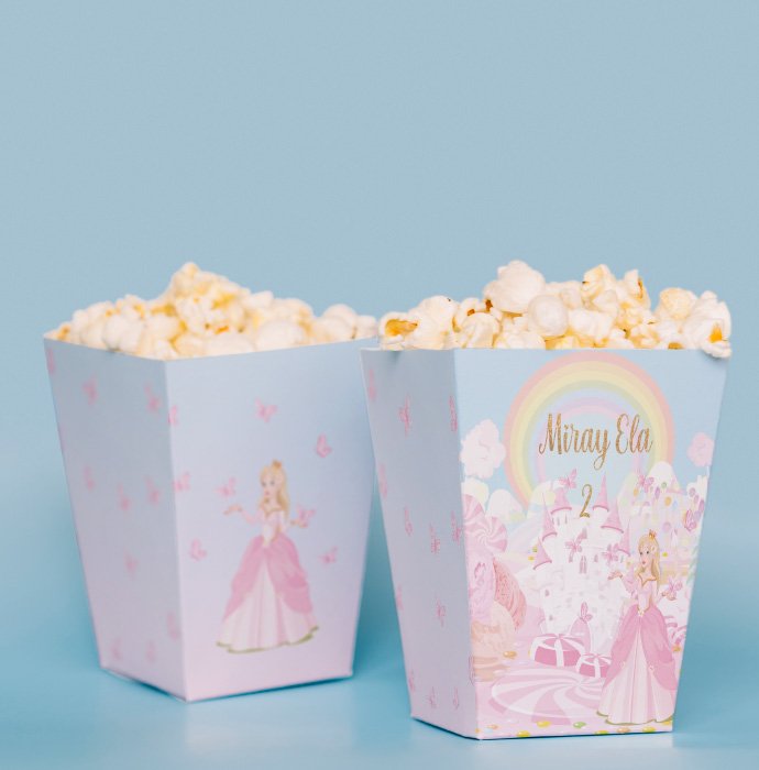 Prenses Temalı Pop Corn Kutusu