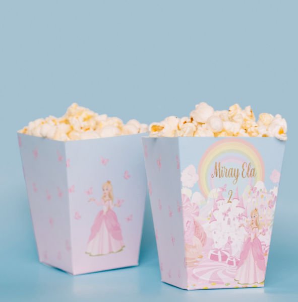 Prenses Temalı Pop Corn Kutusu