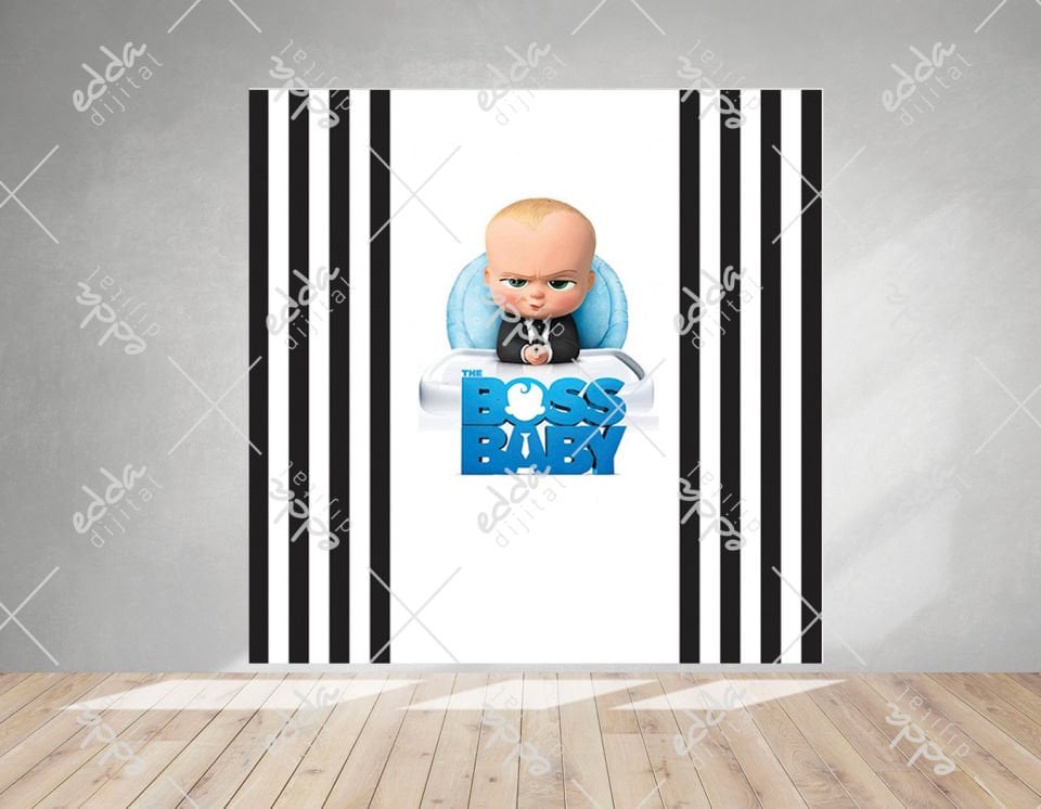 Baby Boss Temalı Doğum Günü Afişi