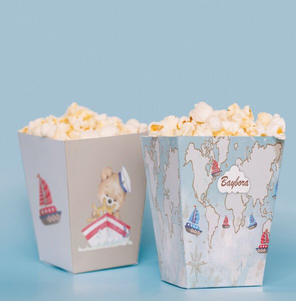 Denizci Temalı Pop Corn Kutusu
