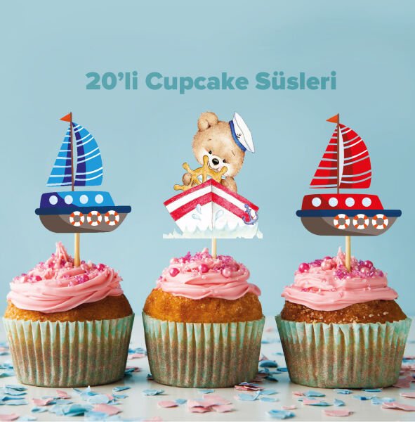 Denizci Konseptli Cupcake Süsü