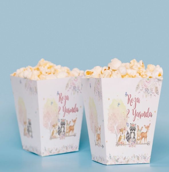 Woodland Konseptli Pop Corn Kutusu