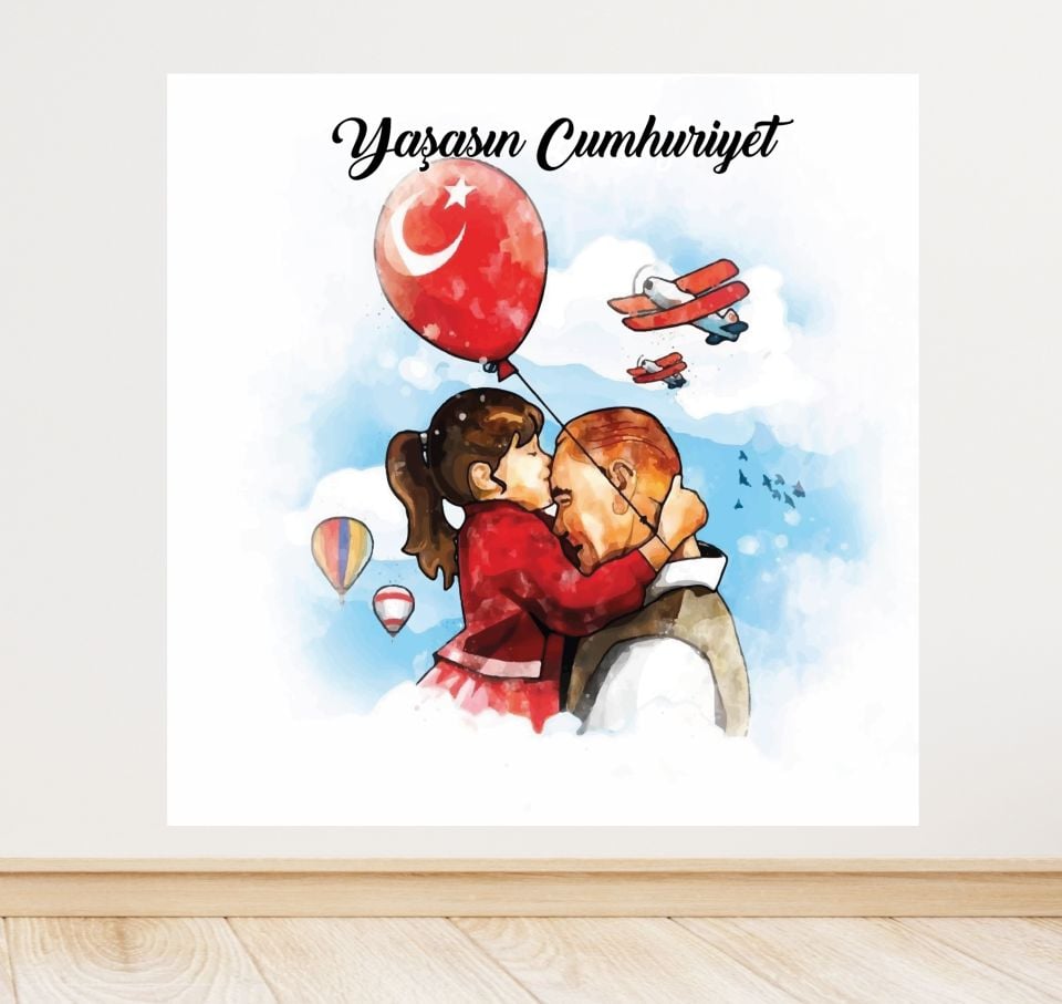 29 Ekim Cumhuriyet Bayramı Temalı Doğum Günü Afişi