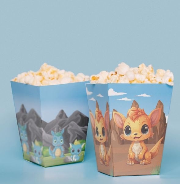 Bebek Dinolar Temalı Pop Corn Kutusu