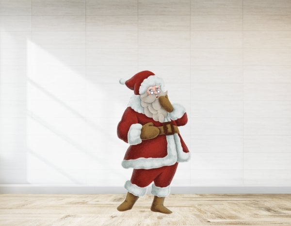 Kış Konsepti Noel Baba Ayaklı Pano