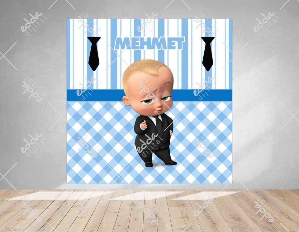 Baby Boss Temalı Doğum Günü Afişi