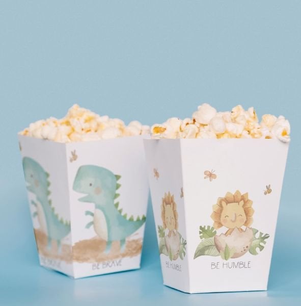 Dinozor Temalı Pop Corn Kutusu