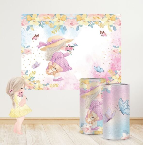 Çiçekli Kız Konseptli Mini 3 Paket