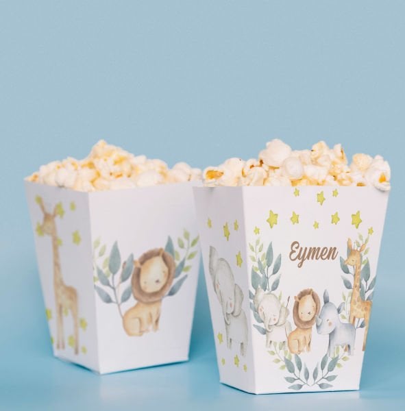 Safari Konseptli Pop Corn Kutusu