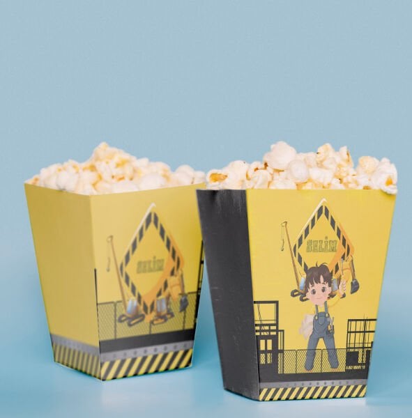 İnşaat Konseptli Pop Corn Kutusu