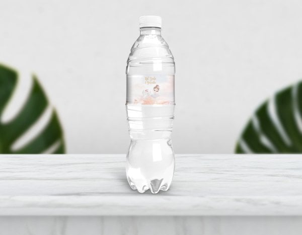 Balerin ve Kuğu Temalı Su Şişesi Etiketi
