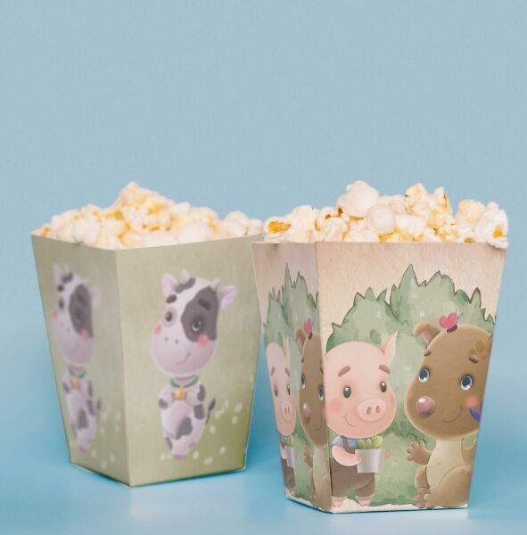 Çiftlik Temalı Pop Corn Kutusu