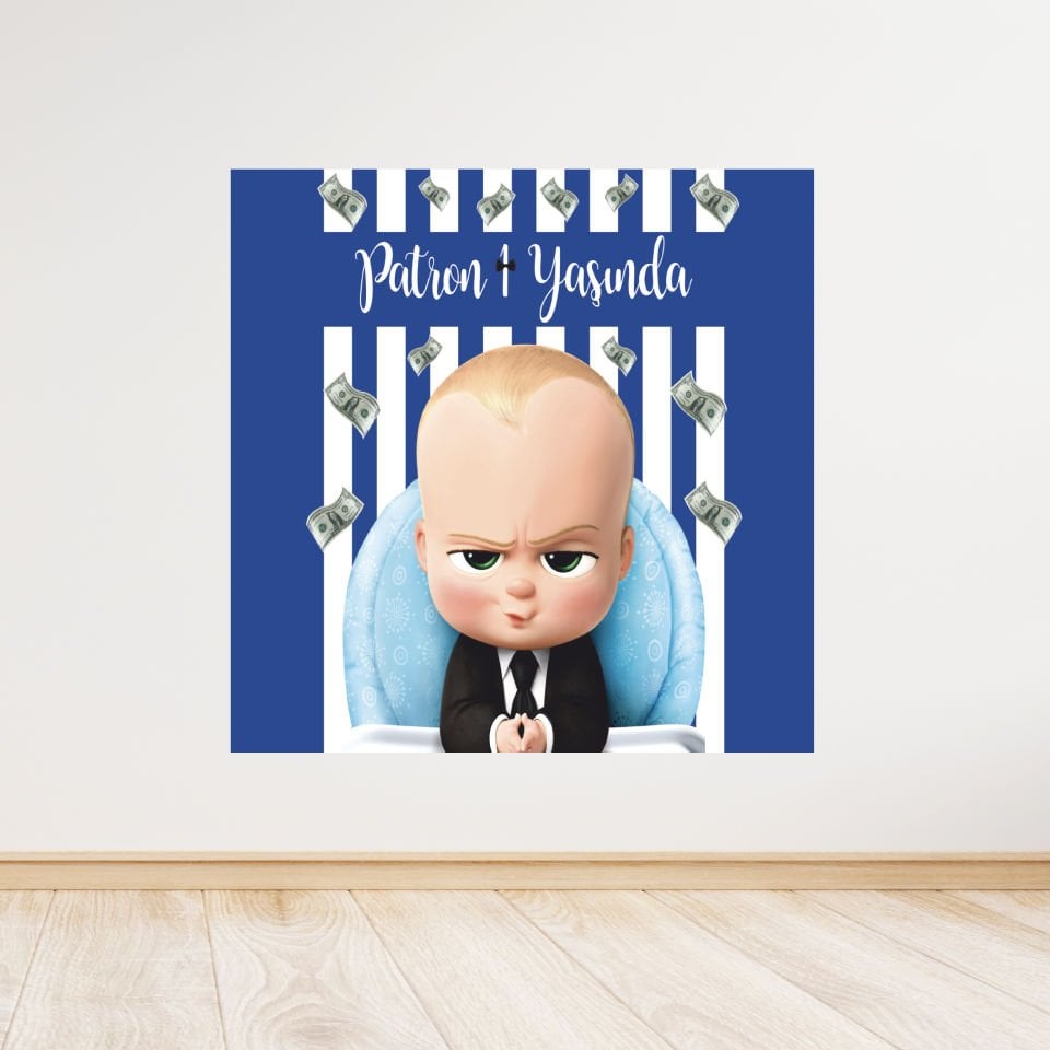 Baby Boss Temalı Doğum Günü Afişi
