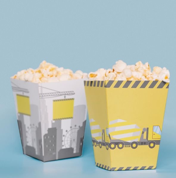 İnşaat Temalı Pop Corn Kutusu