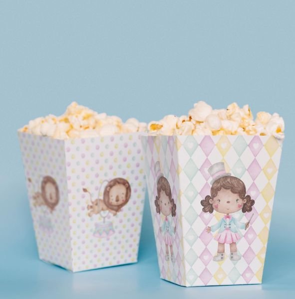 Sirk Temalı Pop Corn Kutusu