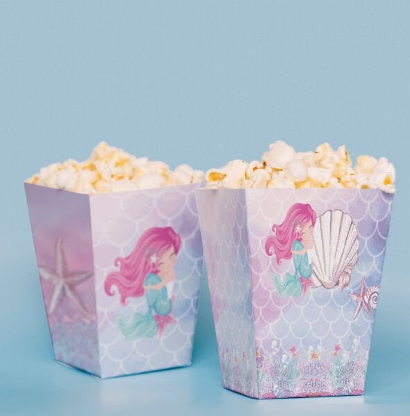 Deniz Kızı Konseptli Pop Corn Kutusu
