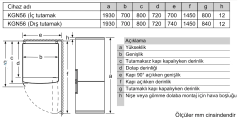 KGN56LWE0N Serie | 6 Alttan Donduruculu Buzdolabı 193 x 70 cm Beyaz