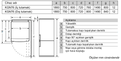KGN76VWE0N Serie | 4 Alttan Donduruculu Buzdolabı 186 x 75 cm Beyaz