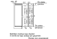 KIS87AFE0N Serie | 6 Alttan Donduruculu Ankastre Buzdolabı 177.2 x 55.8 cm
