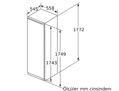 KIL82ADE0 Serie | 6 Derin Donduruculu Ankastre Buzdolabı177.5 x 56 cm