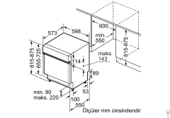 SMI4IMS62  Serie | 6 Yarı Ankastre Bulaşık Makinesi 60 cm Paslanmaz çelik