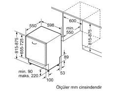 SMV25DX01T  Serie | 2 Tam Ankastre Bulaşık Makinesi 60 cm
