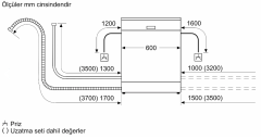 SMI25DB01T Serie | 2 Yarı Ankastre Bulaşık Makinesi 60 cm Siyah