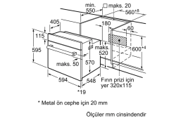 HBF512BB1T Serie | 4 Ankastre Fırın 60 x 60 cm Siyah