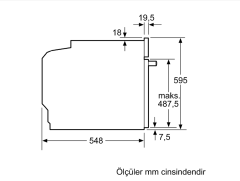 HBG655NB1 Serie | 8 Ankastre Fırın 60 x 60 cm Siyah