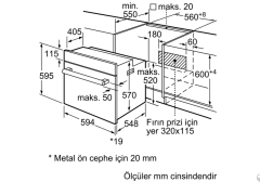 HIF534EB3T Serie | 4 Buhar Destekli Ankastre Fırın 60 x 60 cm Siyah