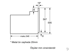 HIF534EB3T Serie | 4 Buhar Destekli Ankastre Fırın 60 x 60 cm Siyah