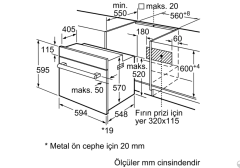 HIF534EW3T Serie | 4 Buhar Destekli Ankastre Fırın 60 x 60 cm Beyaz