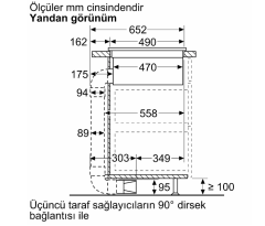 PXX875D67E Serie | 8 Davlumbaz Entegreli İndüksiyon Ocak 80 cm