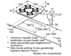 POP6C2O92O Serie | 2 Gazlı Ocak 60 cm Sert cam, Beyaz
