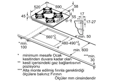 POP6C6O92O Serie | 2 Gazlı Ocak 60 cm Sert cam, Siyah