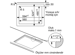 PPP6A2B20O  Serie | 6 Gazlı Ocak 60 cm Sert cam, Beyaz