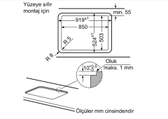 PPS9A6B90 Serie | 6 Gazlı Ocak 90 cm Sert cam, Siyah