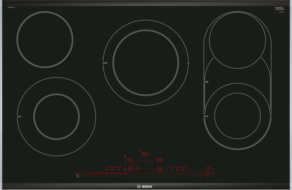 PKM875DV1D Serie | 8 Elektrikli Ocak 80 cm Siyah, surface mount with frame