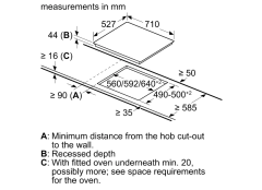 PKG775FP2E Serie | 6 Elektrikli Ocak 70 cm Siyah, surface mount with frame