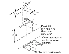 DWK065G60T Serie | 4 Duvar Tipi Davlumbaz 60 cm Siyah Cam Yüzey
