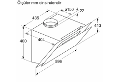 DWK68AK60T Serie | 6 Duvar Tipi Davlumbaz 60 cm Siyah Cam Yüzey