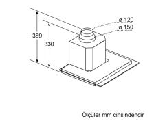 DWG66CD50T  Serie | 4 Duvar Tipi Davlumbaz 60 cm Cam dekor