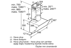 DWK68AK20T Serie | 6 Duvar Tipi Davlumbaz 60 cm Beyaz Cam Yüzey