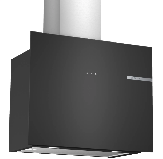 DWF65AJ60T  Serie | 4 Duvar Tipi Davlumbaz 60 cm Siyah Cam Yüzey