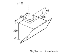 DWK065G20T  Serie | 4 Duvar Tipi Davlumbaz 60 cm Beyaz Cam Yüzey