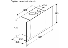 DWF95AJ60T Serie | 4 Duvar Tipi Davlumbaz 90 cm Siyah Cam Yüzey