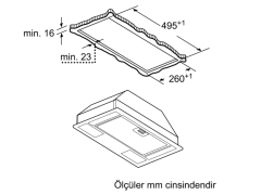 DLN53AA70 Serie | 2 Gömme Aspiratör 53 cm Antrasit